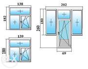 Металло пластиковые окна б/у
